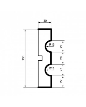 Молдинг Leptonika MC 118 с гладким профилем 2000*135*30 мм-foto2