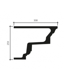 Карниз Европласт 4.02.101 Пенополиуретан 2000*253*307 мм-foto3
