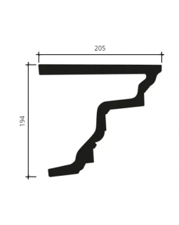 Карниз Европласт 4.32.301 Пенополиуретан 2000*195*203 мм-foto2