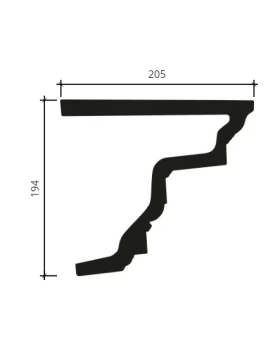 Карниз Европласт 4.32.301 Пенополиуретан 2000*195*203 мм-foto2
