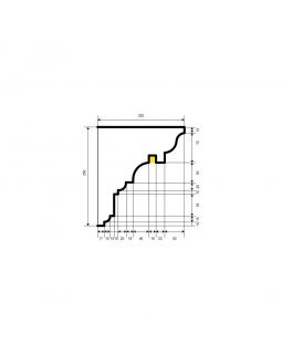 Карниз Leptonika KC 307 c гладким профилем 2000*250*220 мм-foto2