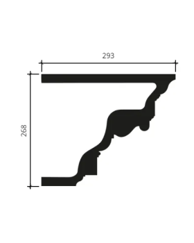 Карниз Европласт 4.02.301 Пенополиуретан 2000*270*291 мм-foto2