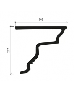 Карниз Европласт 4.01.301 Пенополиуретан 2000*296*303 мм-foto2