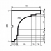 Карниз Leptonika KC 120 с гладким профилем 2000*200*185 мм