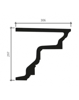 Карниз Европласт 4.01.302 Пенополиуретан 2000*296*305 мм-foto2