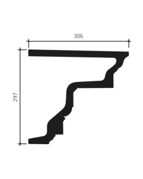 Карниз Европласт 4.01.302 Пенополиуретан 2000*296*305 мм-foto2