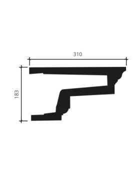 Карниз Европласт 4.31.101 Пенополиуретан 2000*178*309 мм-foto2