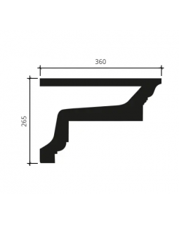 Карниз Европласт 4.01.103 Пенополиуретан 2000*263*360 мм-foto2