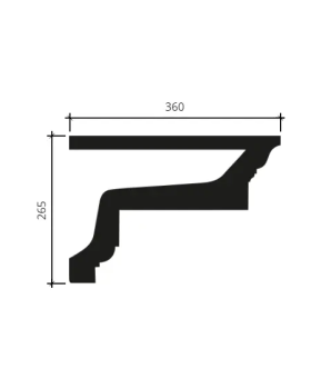 Карниз Европласт 4.01.103 Пенополиуретан 2000*263*360 мм-foto2