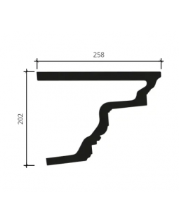 Карниз Европласт 4.31.301 Пенополиуретан 2000*198*254 мм-foto2