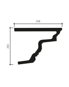 Карниз Европласт 4.31.301 Пенополиуретан 2000*198*254 мм-foto2