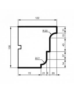 Карниз Leptonika KC 139 с гладким профилем 2000*130*122 мм-foto4