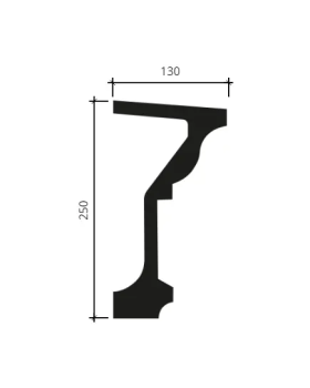 Карниз Европласт 4.91.003 Пенополиуретан 2000*250*129 мм-foto2