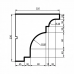 Карниз Leptonika KC 127 с гладким профилем 2000*230*225 мм