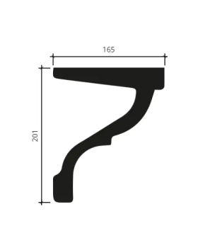 Карниз Европласт 4.91.005 Пенополиуретан 2000*201*165 мм-foto2