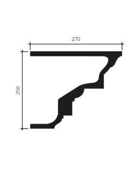 Карниз Европласт 4.02.201 Пенополиуретан 2000*250*268 мм-foto2