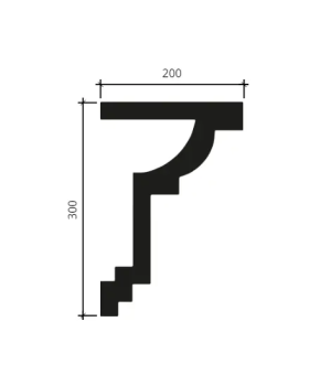 Карниз Европласт 4.91.004 Пенополиуретан 2000*300*200 мм-foto2
