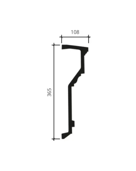Карниз Европласт 4.81.002 Пенополиуретан 2000*365*108 мм-foto2