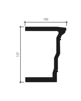 Архитрав Европласт 4.34.301 Пенополиуретан 2000*137*100 мм-foto2