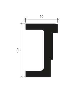 Архитрав Европласт 4.04.102 Пенополиуретан 2000*152*90 мм-foto2