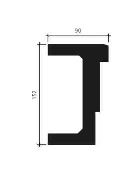 Архитрав Европласт 4.04.102 Пенополиуретан 2000*152*90 мм-foto2