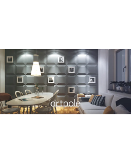 3d панель Artpole Choco Plutinum Гипс с виниловым покрытием 500*500*32 мм-foto3