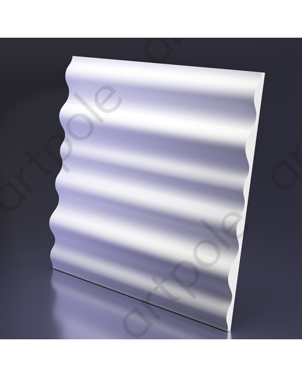 3D панель Artpole Wave Platinum Гипс с виниловым покрытием