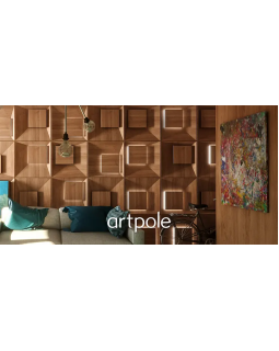 3D панель Artpole Malevich Platinum Гипс c виниловым покрытием 600*600*42 мм-foto4