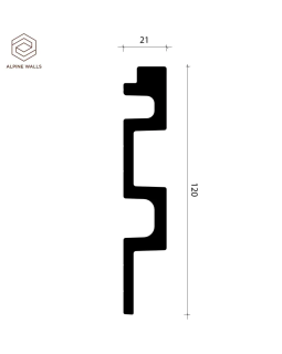 Стеновая панель Alpine Walls LineArt ECO7401W, ECO78217401BT Полистирол 2900*120*21 мм-foto6