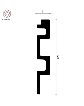 Стеновая панель Alpine Walls LineArt ECO7401W, ECO78217401BT Полистирол 2900*120*21 мм-foto5