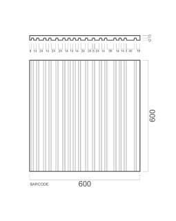 3D панель Artpole Barcode Гипс С подсветкой 600*600*25 мм-foto2