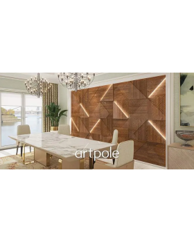 3D панель Artpole Fields Platinum Гипс с виниловым покрытием 600*600*33 мм-foto4