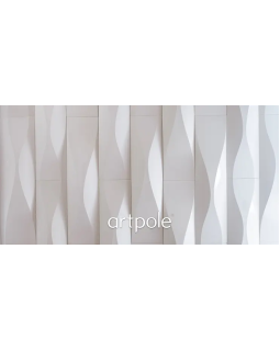 3d панель Artpole Waterfall Platinum Гипс с виниловым покрытием 600*150*45 мм-foto5