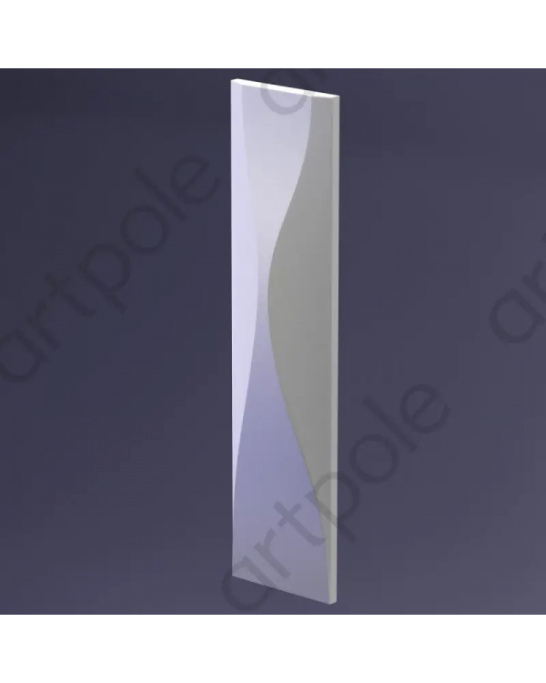 3d панель Artpole Waterfall Platinum Гипс с виниловым покрытием 600*150*45 мм