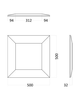 3d панель Artpole Choco Plutinum Гипс с виниловым покрытием 500*500*32 мм-foto2