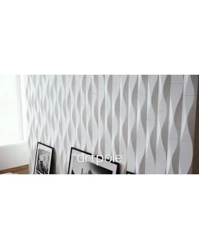 3d панель Artpole Waterfall Platinum Гипс с виниловым покрытием 600*150*45 мм-foto3