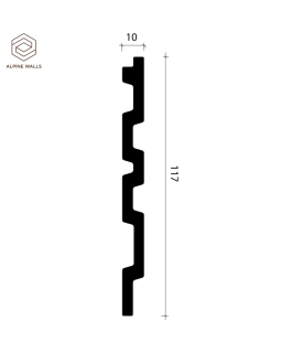 Стеновая панель Alpine Walls LineArt ECO4741W Полистирол 2900*117*10 мм-foto2