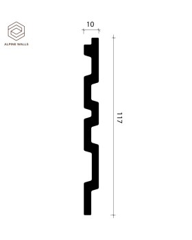 Стеновая панель Alpine Walls LineArt ECO4741W Полистирол 2900*117*10 мм-foto2