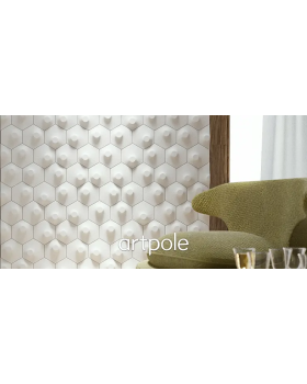 3d панель Artpole Heksa Platinum Гипс с виниловым покрытием 200*173*17*37 мм-foto7