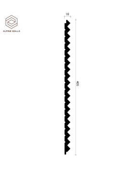 Стеновая панель Alpine Walls LineArt ECO6103 Полиуретан 2900*405*18 мм-foto2