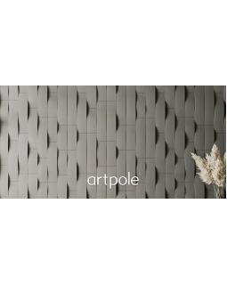 3d панель Artpole Stream Elementary Гипс 330-537*35-40*130 мм-foto7