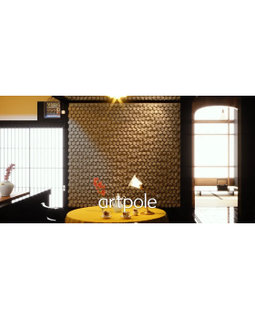 3d панель Artpole Oniks Platinum Гипс с виниловым покрытием 75*75*25 мм-foto3