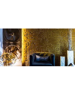 3d панель Artpole Ex-Machina Platinum Гипс с виниловым покрытием 600*600*20 мм-foto5