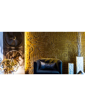 3d панель Artpole Ex-Machina Platinum Гипс с виниловым покрытием 600*600*20 мм-foto5