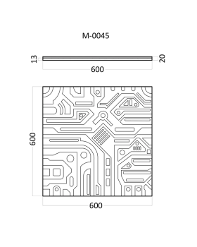 3d панель Artpole Ex-Machina Elementary Гипс 600*600*20 мм-foto2