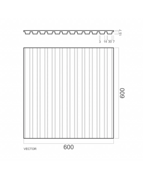 3d панель Artpole Vector Platinum Гипс с виниловым покрытием 600*600*21 мм-foto2