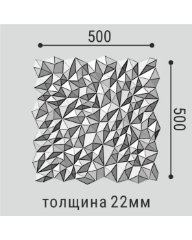 Стеновая панель Bello Deco СП 15 XPS Полимер 500*500*12 мм-foto2