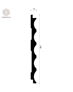 Стеновая панель Alpine Walls LineArt ECO7701W Полистирол 2900*148*13 мм-foto2