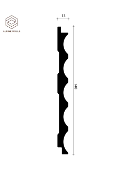 Стеновая панель Alpine Walls LineArt ECO7701W Полистирол 2900*148*13 мм-foto2