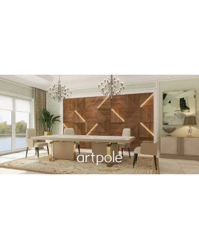 3D панель Artpole Fields Platinum Гипс с виниловым покрытием 600*600*33 мм-foto3